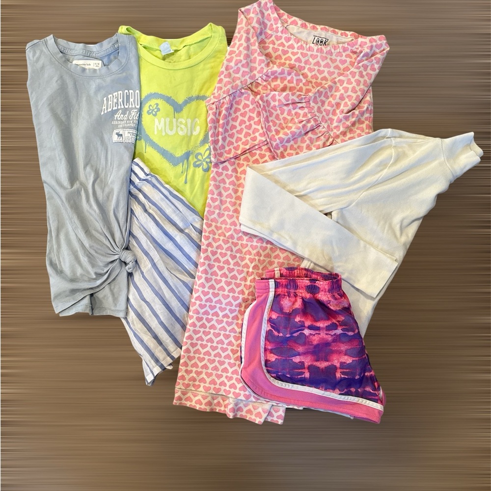 Abercrombie & Fitch Kids Pajama Set - Gray, Pink, Cream, Green